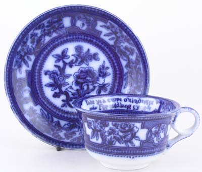 Cup and Saucer jumbo c1900